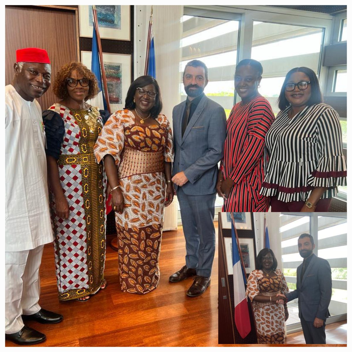 It's been with great pleasure that we welcomed Prof Florence Obi, Vice Chancellor of the University of Calabar, and her team at the embassy of 🇲🇫 to discuss future partnerships.