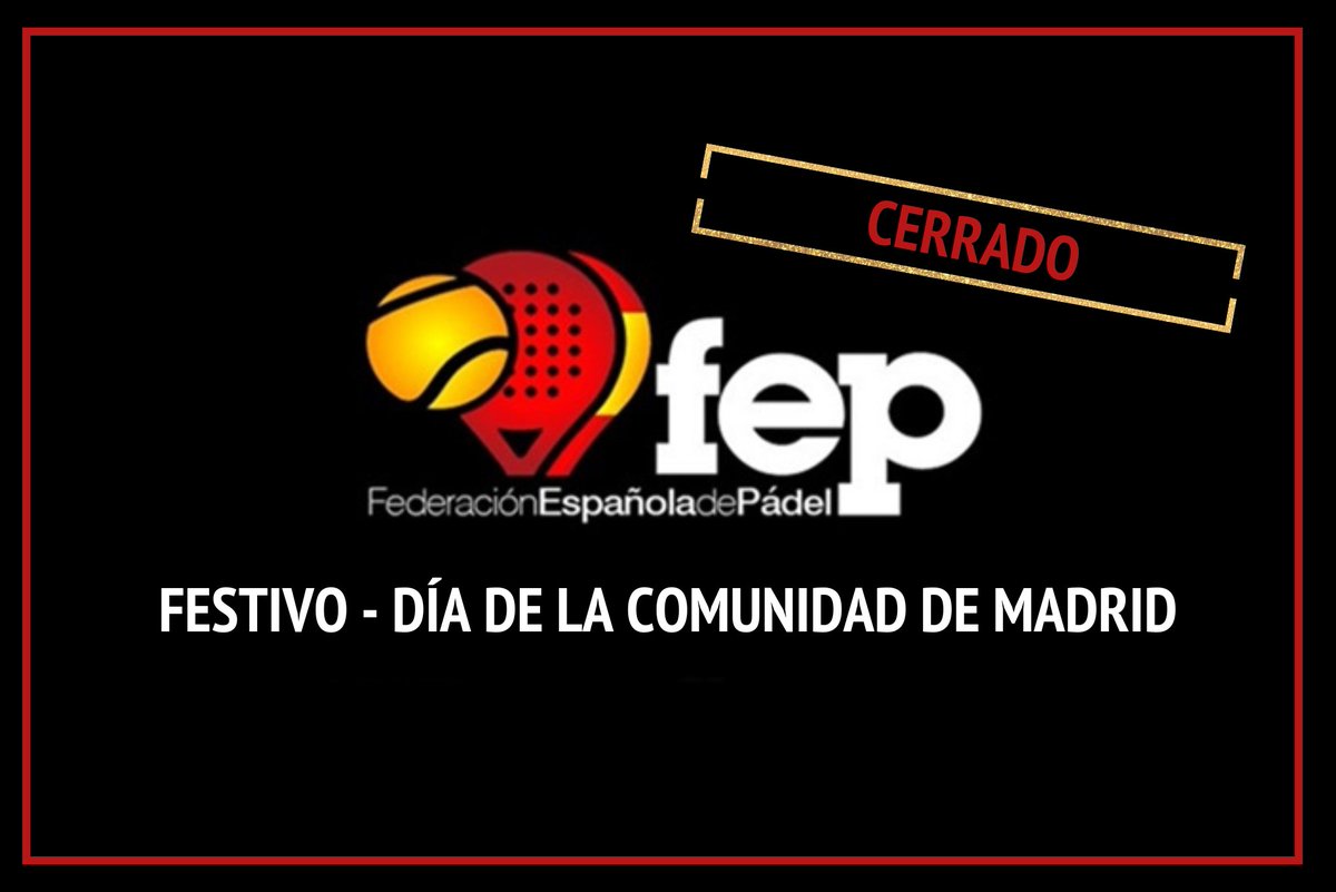 #FESTIVO - Nuestras oficinas permanecen cerradas en el día de hoy por ser día festivo en la Comunidad de Madrid. #FEP