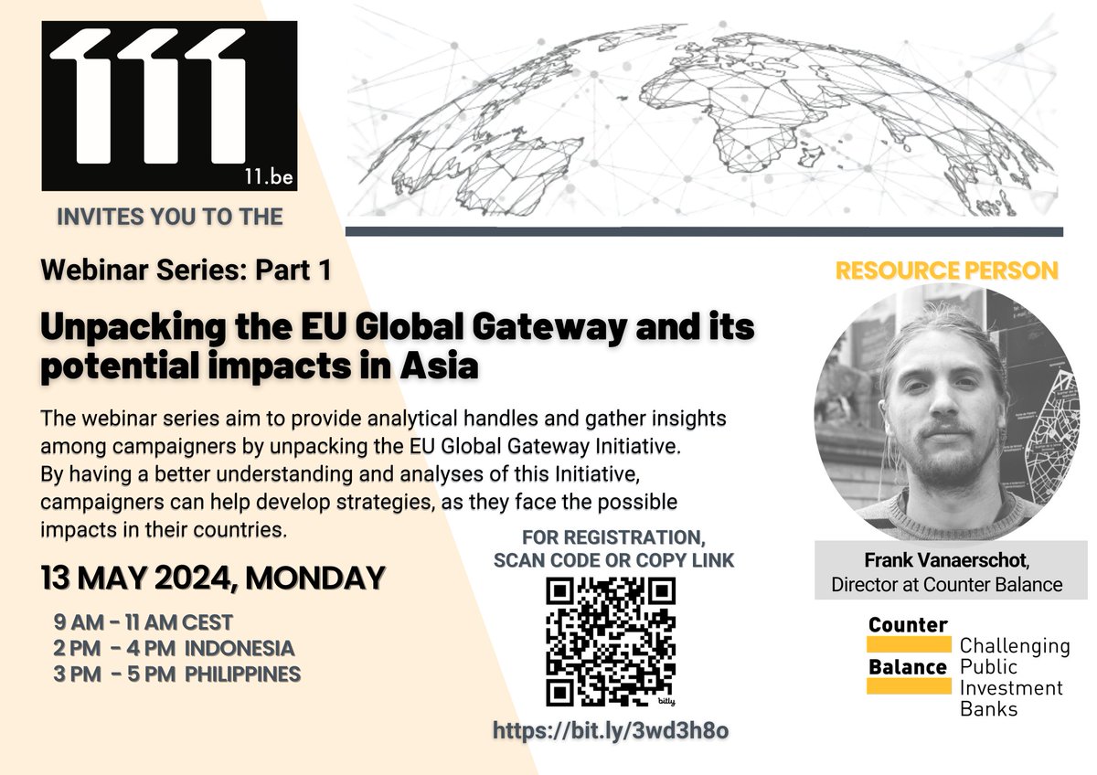 🚨 Webinar alert 🚨 What exactly is the #GlobalGateway & how does it affect the Global South? Is it a development initiative or just serving private sector & 🇪🇺 interests? Dive into the discussion with @FrankVanaersch1 & @www11be 📅May 13th, 9:00 AM 👉bit.ly/3wd3h8o