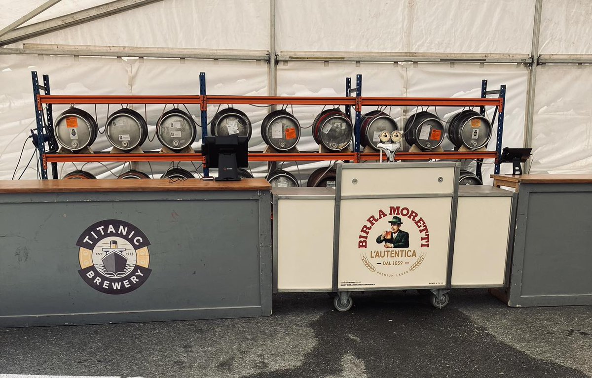 The bar is set up and ready to go at The Sun for the Sunrise festival which kicks off today! The bar will be open and live music begins at 8pm tonight! There is a weekend packed full of great beer, great music and great food ahead! You don't want to miss it! #beerfestival