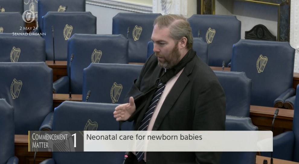 #Seanad Commencement Matter 1: Senator Barry Ward – To the Minister for Health: To raise the steps being taken to ensure continuity of neonatal care for newborn babies bit.ly/2WW5Fwa #SeeForYourself