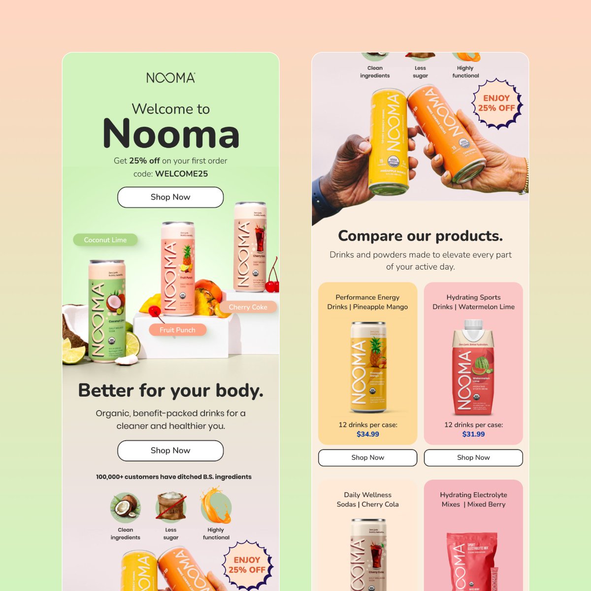 I personally love this brand, It makes me thirsty!

#emaildesign #EmailMarketing #ecommerce #GraphicDesigner