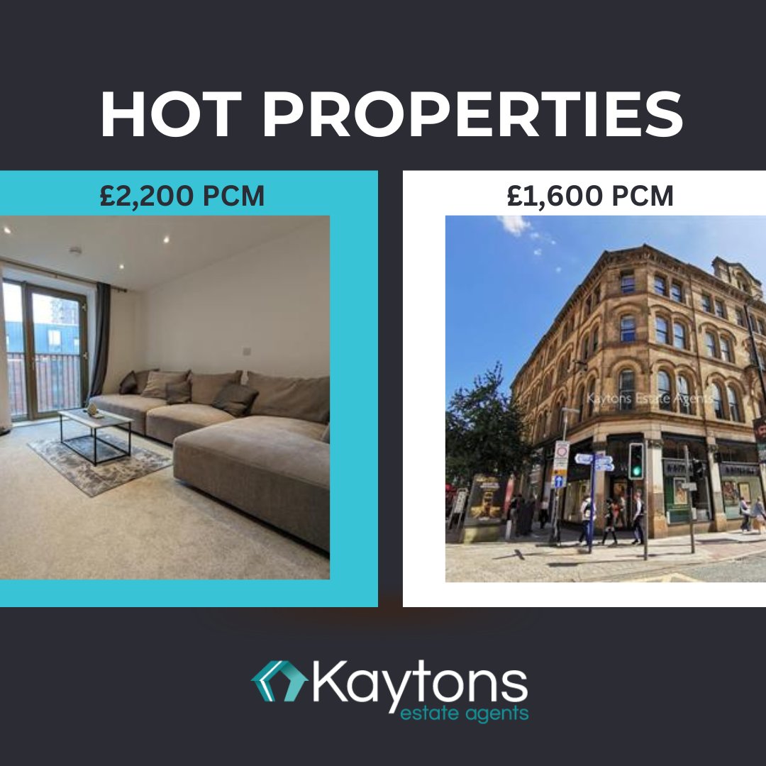 🏠 NEW RENTALS 🏠

Up first, we have this luxury three bedroom apartment located off Chapel Street. Furnished and available from 12th June. 

Then, we have this exquisite apartment in the heart of the city,  furnished & available immediately.

#Manchester