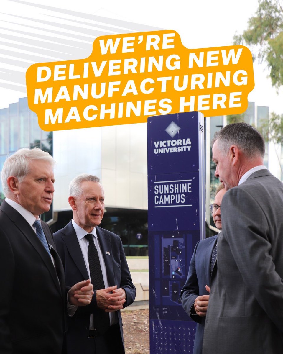 Soon there will be new cutting-edge machines at Victoria University in Sunshine. They'll be used to train the next generation of advanced manufacturing and engineering students. So we can make more things here and build a future made in Australia.