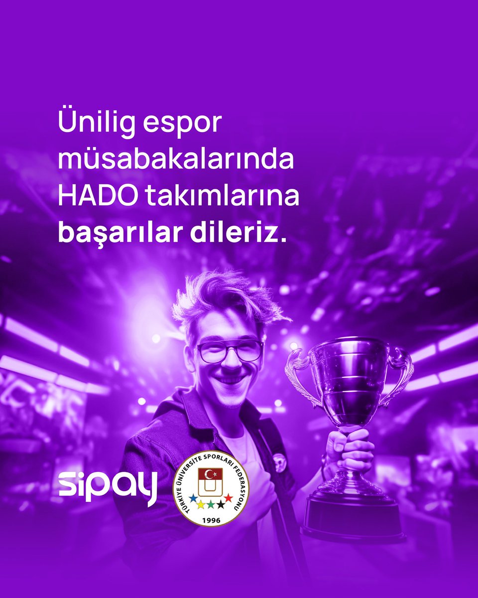 1-5 Mayıs'ta Türkiye Üniversite Sporları Federasyonu'nun düzenlediği Ünilig espor müsabakalarına ana sponsor olarak destek veriyoruz. Müsabakalarda HADO takımlarına başarılar dileriz!