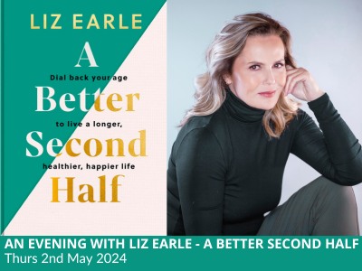 Join us TONIGHT to hear from Sunday Times No.1 Bestseller, Liz Earle!

Liz will be talking about her new book 'A Better Second Half' and will pass on her tips for living a healthier, happier life

Book your tickets here: theholroydtheatre.co.uk/an-evening-wit…

#BookaBookshop #LizEarle