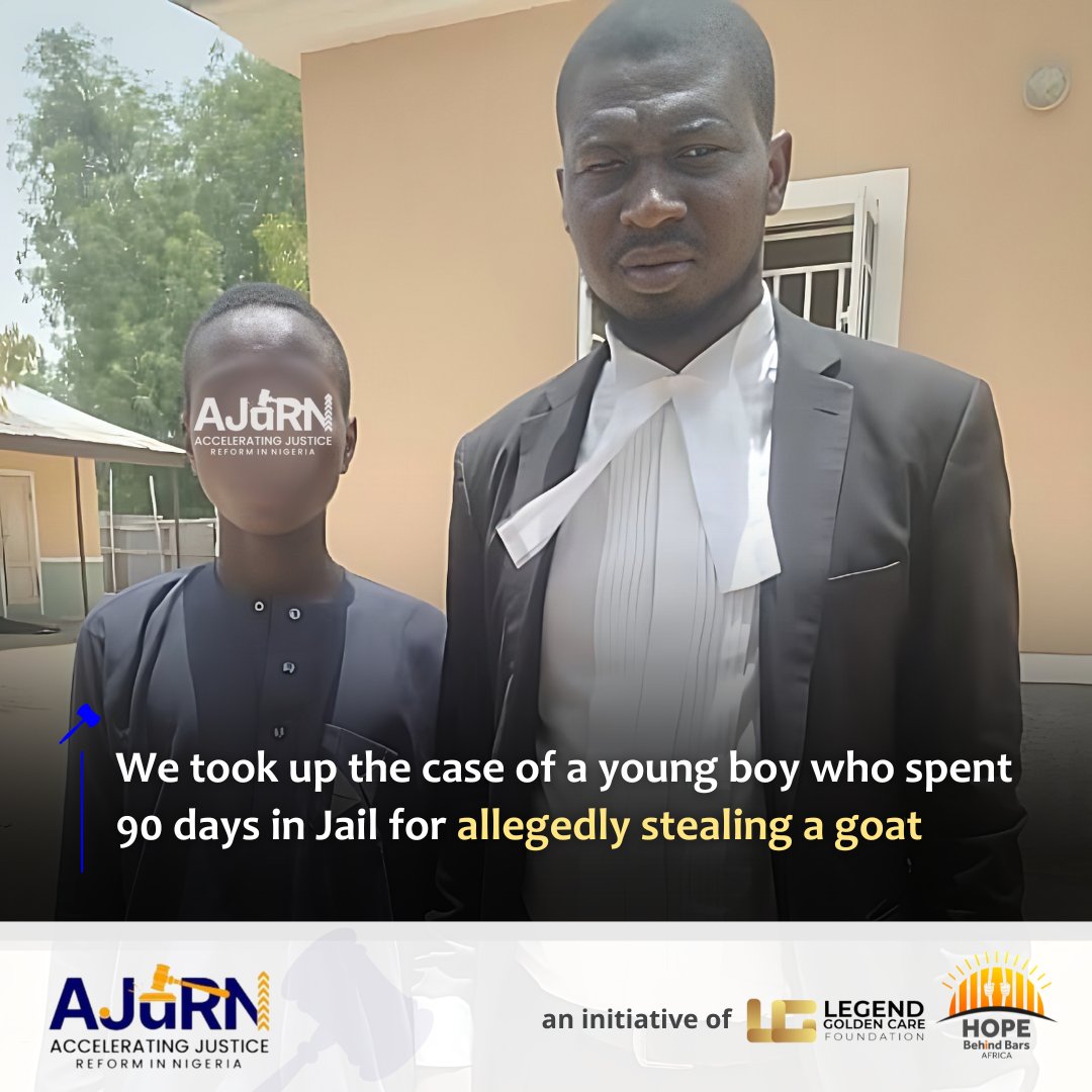 Yahaya was detained for 90 days by the Police in Maiduguri for allegedly stealing a goat!

The young boy was detained at a Police Station at Chibok LGA in Maiduguri for 90 days without being charged to any court. A direct violation of his constitutional rights.

According to the