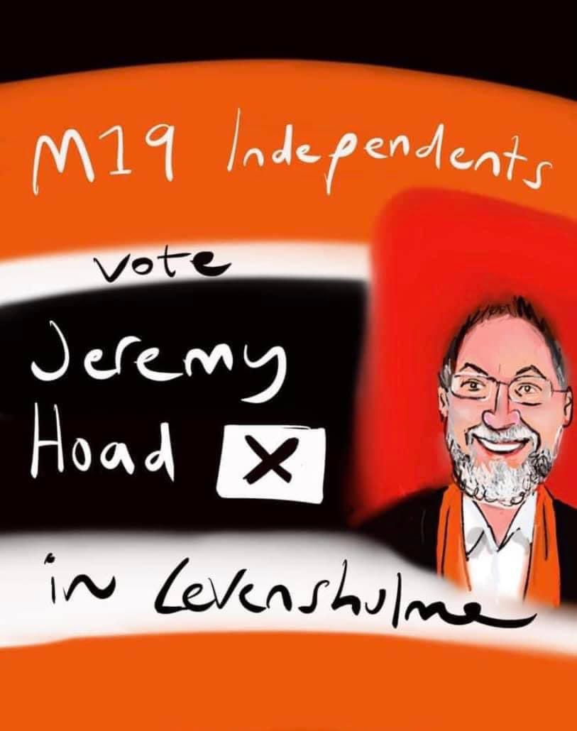 Vote today. Polling stations opened at 07.00 and will close at 22.00. You must bring photo ID to vote (or a Voter Certificate). We can make a difference together. Vote HOAD in Levenshulme today. Jeremy cares about Levenshulme because he lives here, just like you.