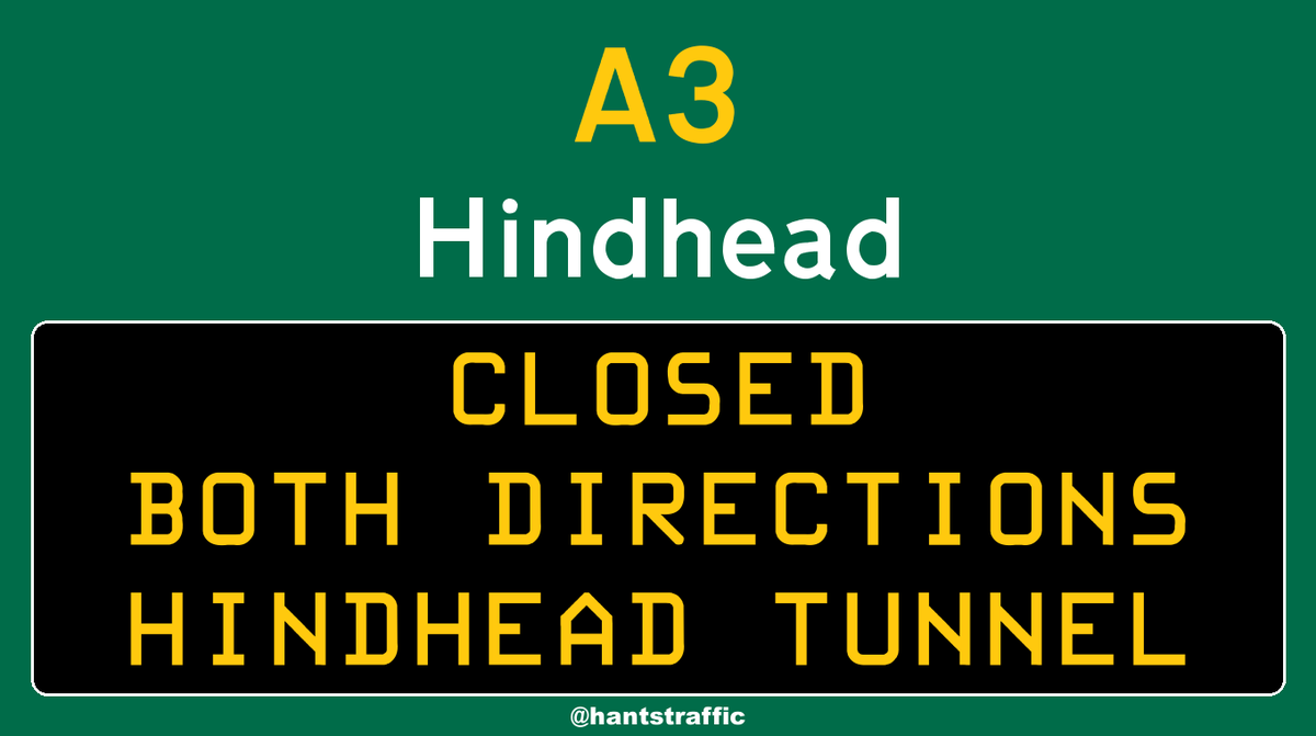 #A3 #Hindhead - Hindhead Tunnel is CLOSED in both directions due to a technology issue, and heavy delays on approach heading back towards #Liphook.
x.com/HighwaysSEAST/…