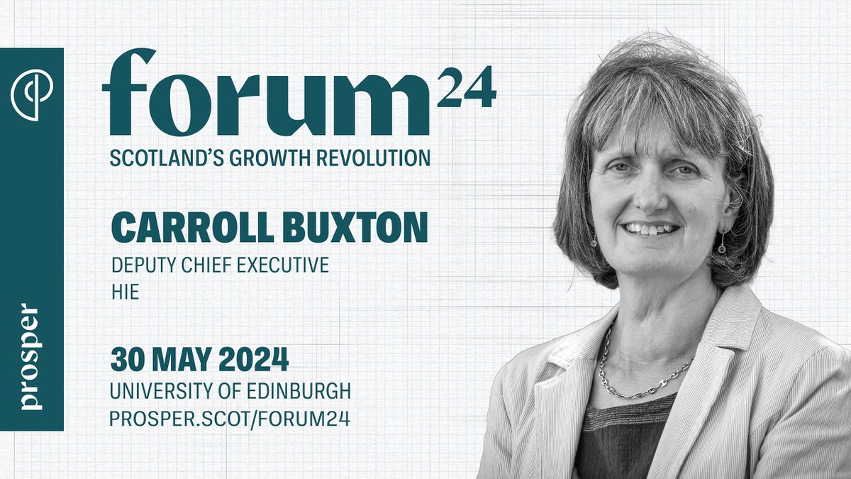 Deputy Chief Executive of @HIEScotland joins our Sustainable Growth Generation panel at #ProsperForum24

📢There's only a handful of tickets remaining for Forum 24! Secure your place at Scotland’s best cross-sector economic event: prosper.scot/events/forum-2…