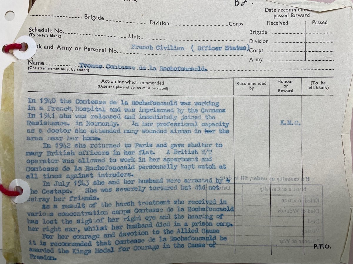 Countess Yvonne worked for SOE in France during WWII. Initially imprisoned by the Germans while working in a French hospital in 1940, she swiftly joined the Resistance the following year. Using her medical expertise, she saved the lives of many wounded airmen near her home.