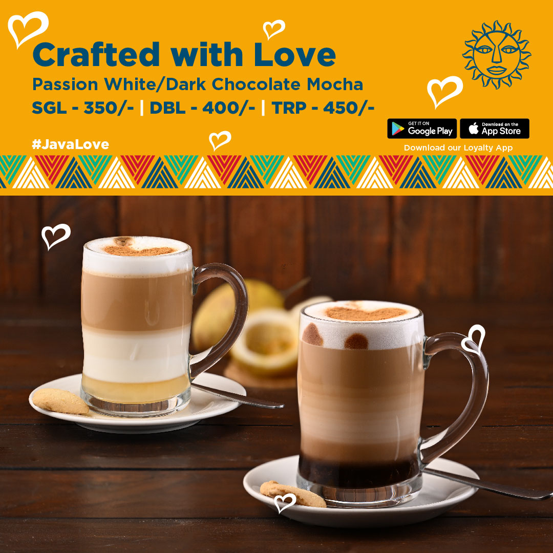 Introducing our Passion White or Dark Chocolate Frappe and Passion Iced Latte! Handcrafted to perfection, it’s a mesmerizing blend of passion-infused sweetness and bold espresso, topped with your choice of steamed milk. @javahouseafrica Lower Ground Floor @sarityourcity #javalove