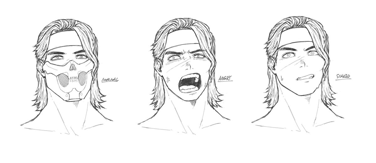 I try to catch mk1 Takeda's face in my old style…seems like need more practice 🤧
