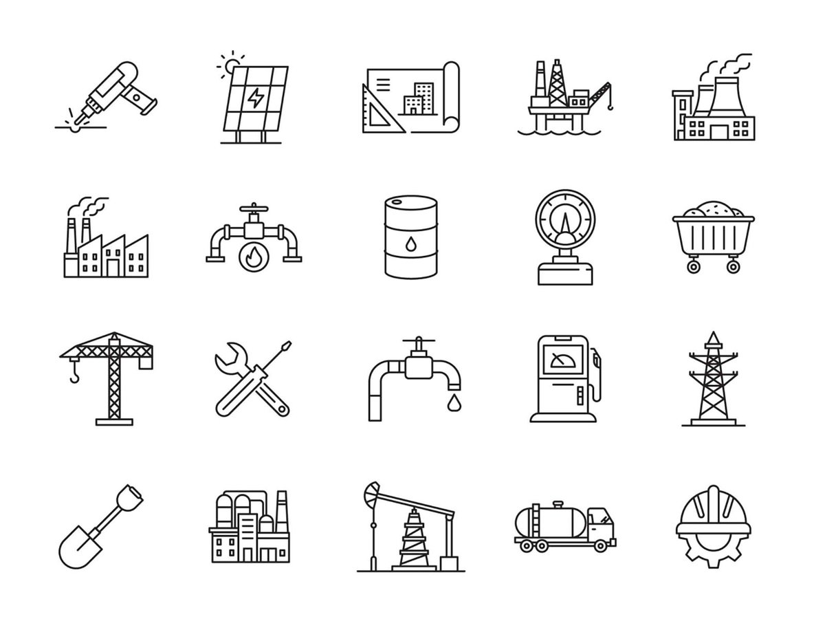 20 Industry Icons Download: graphicpear.com/20-industry-ic… #icons #graphicdesign #vectoricon #freevector