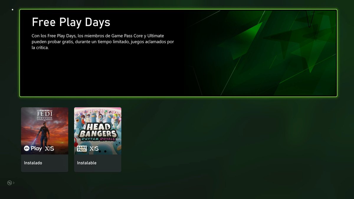 #GRATIS durante 5 días (hasta el LUNES) en #Xbox con los #FreePlayDays para todos los usuarios de #GamePass Core y Ultimate:

• 𝗦𝗧𝗔𝗥 𝗪𝗔𝗥𝗦: 𝗝𝗲𝗱𝗶 𝗦𝘂𝗿𝘃𝗶𝘃𝗼𝗿 (-79,99€ PEGI 12)
• 𝗛𝗲𝗮𝗱𝗯𝗮𝗻𝗴𝗲𝗿𝘀: 𝗥𝘆𝘁𝗵𝗺 𝗥𝗼𝘆𝗮𝗹𝗲 (-19,99€ PEGI 7)