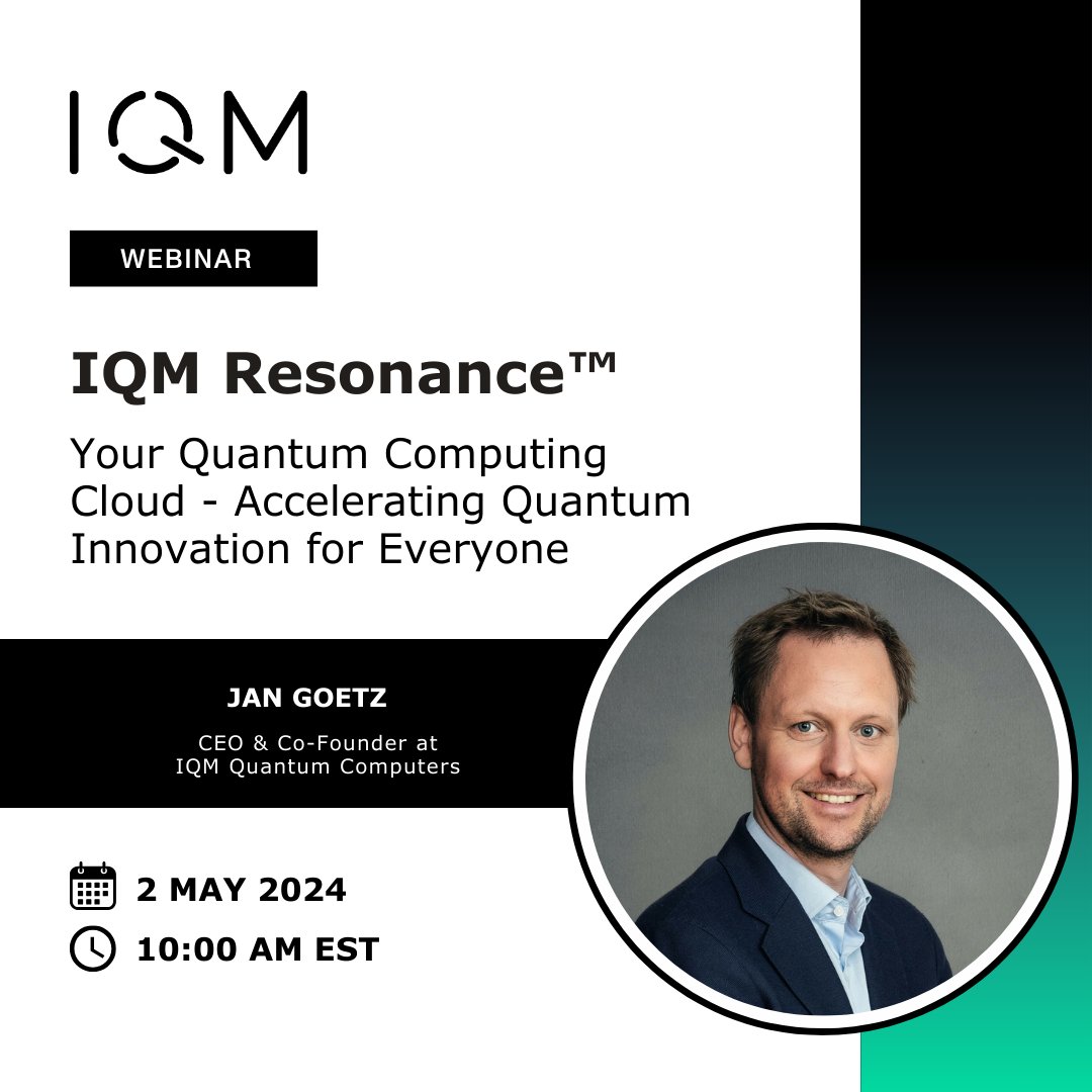 Today is the day! Join @meetIQM CEO, Jan Goetz and a handful of other key IQM members at 10:00AM EST for the IQM Webinar To Showcase How Cloud Quantum Computing Can Advance Exploration And Research 👇🏻 Register here: airmeet.com/e/ad4e1620-e53… #QuantumComputing #Business #Webinar