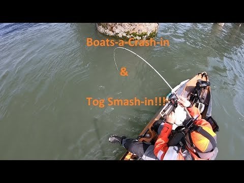 Boats-a-Crash-in & Tog Smash-in! TOG BITE ON FIRE! flakefood.com/513202/boats-a… #Fishing #Kayak #KayakFishing
