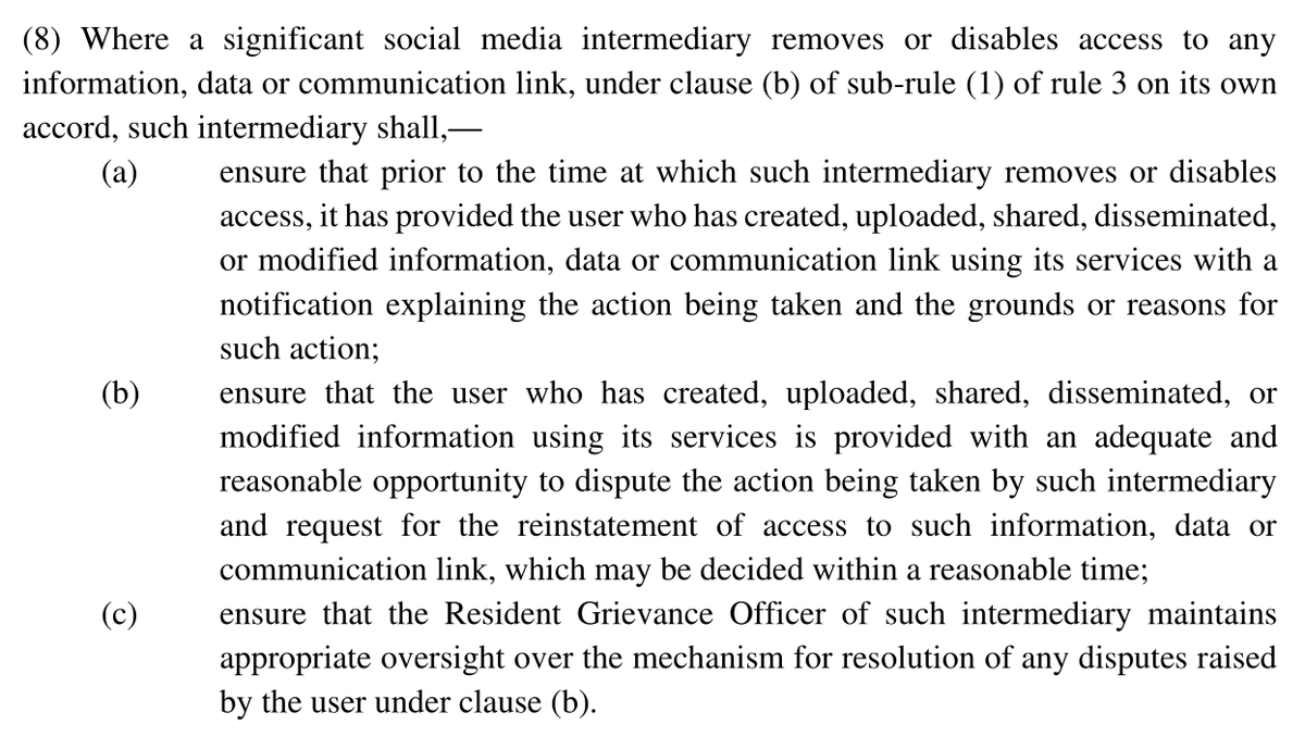 An important clash between Indian law requiring procedural fairness (Rule 4(8) of the Intermediary Rules) and a platform's terms of service (in this case: Instagram's 3-strikes copyright rule). #DelhiHC #Meta #copyright #IntermediaryLiability livelaw.in/high-court/del…