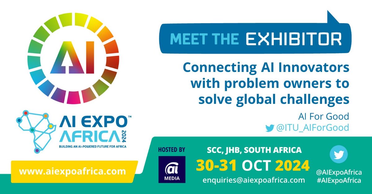 NEWS: We welcome @ITU_AIforGood as an exhibitor at the 7th Edition of @aiexpoafrica 2024 – Join Africa’s largest B2B Smart Tech Event aiexpoafrica.com 

#AIExpoAfrica #SouthAfrica #Gauteng #Johannesburg #AI #RPA #IA #IntelligentAutomation #ArtificialIntelligence #AI4Good