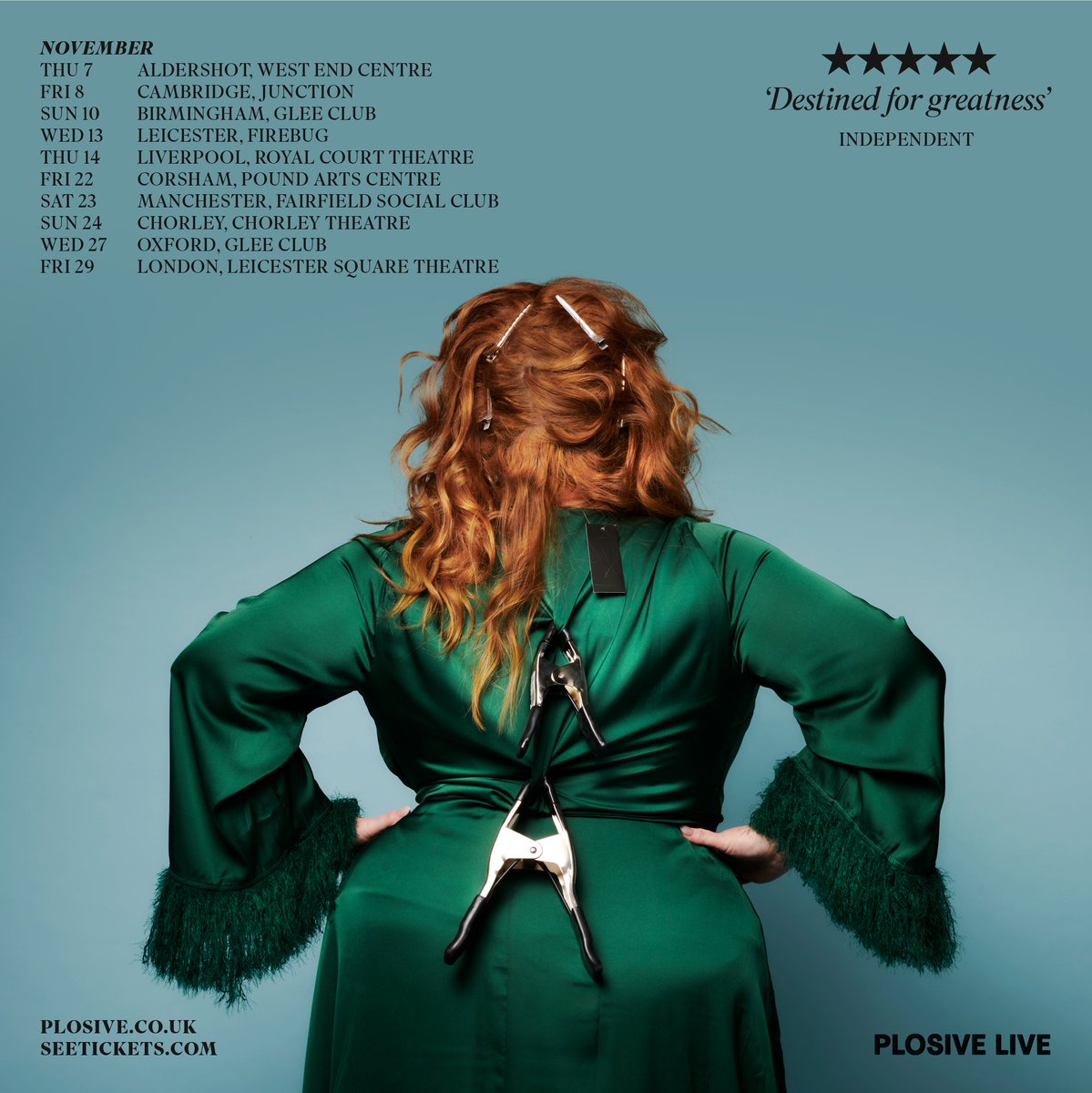 🚨 ON SALE NOW 🚨 ✨ AMY GLEDHILL: MAKE ME LOOK FIT ON THE POSTER ✨ The triple Edinburgh Comedy Award nominee returns with a brand new show about self-confidence, romance and bin bags. 🎟️ plosive.co.uk/events/amy-gle… @UnitedAgents