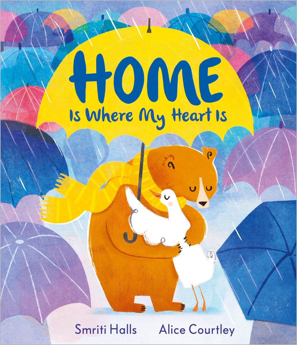 'This warm, colourful picture book explores the idea of home… not fixed in a single place, but in the people we love and our shared sense of belonging' @guardian HOME IS WHERE MY HEART IS by @SmritiPH and @alice_courtley is out today in paperback 🐻🧣