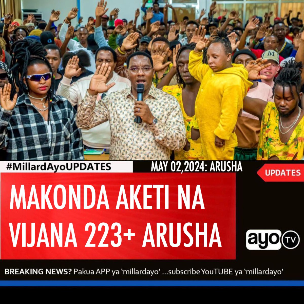 Mkuu wa Mkoa wa Arusha, Paul Makonda amekutana na Vijana zaidi ya 223, wanaojishughulisha na shughuli mbalimbali za sanaa maarufu kama 'Wadudu' na kuwataka kuwa Walinzi na Mabalozi wazuri wa kutangaza mazuri ya Mkoa wao wa Arusha na kutojihusisha na uhalifu kwenye Jamii. Makonda…