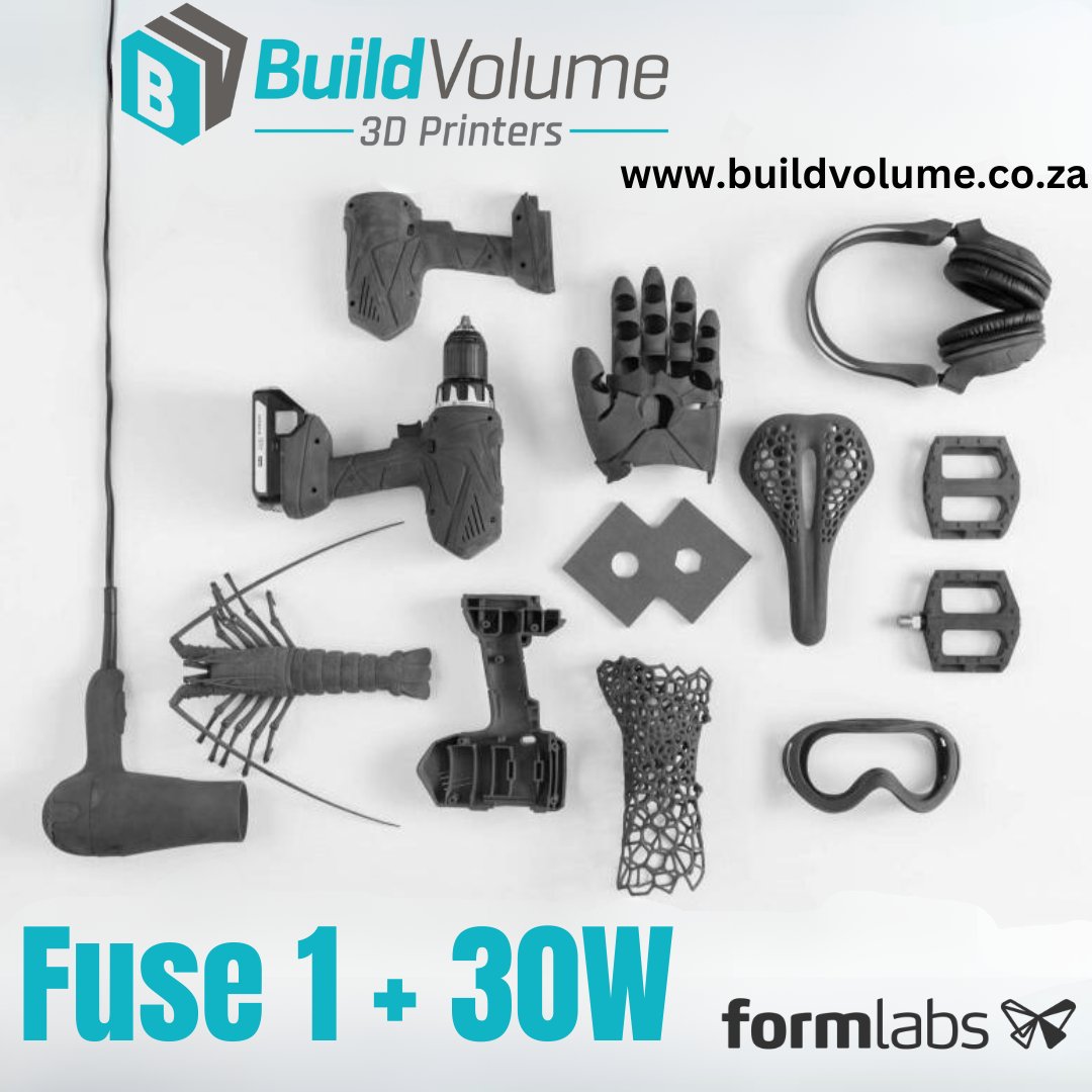 The Fuse 1+30W:✨Shining a Light on High-Performance 3D Printing! Excels in industries needing high-perf parts & fast production times. 

Learn more at BuildVolume! buildvolume.co.za/fuse-1-plus

#BuildVolume #Formlabs #SLS #3dprinting #Healthcare #Automotive #Aerospace #ConsumerGoods