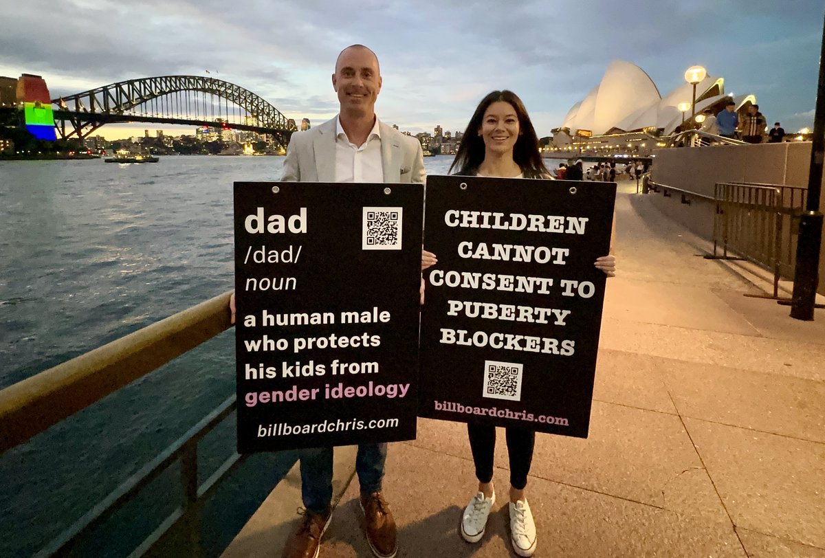 I’m outside the iconic Sydney Opera House, with the amazing @RachaelWongAus.

Children cannot consent to puberty blockers!