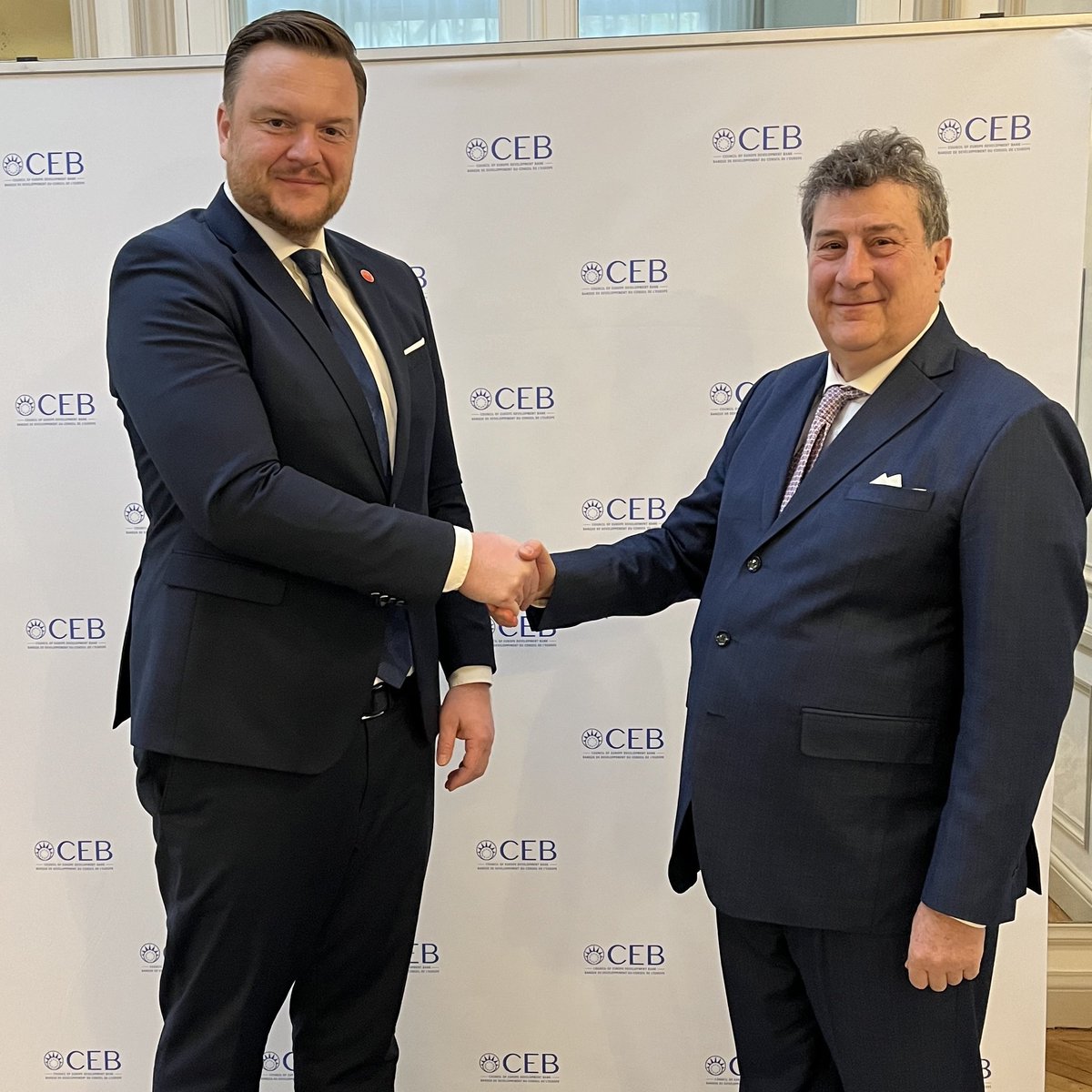 🇭🇷Productive discussion between Governor Monticelli and Marko Primorac, Minister of Finance @VladaRH. #CEB enjoys longstanding cooperation with Croatia and is committed to📈investing in regional development across social sectors: #socialhousing, #education & #healthcare.