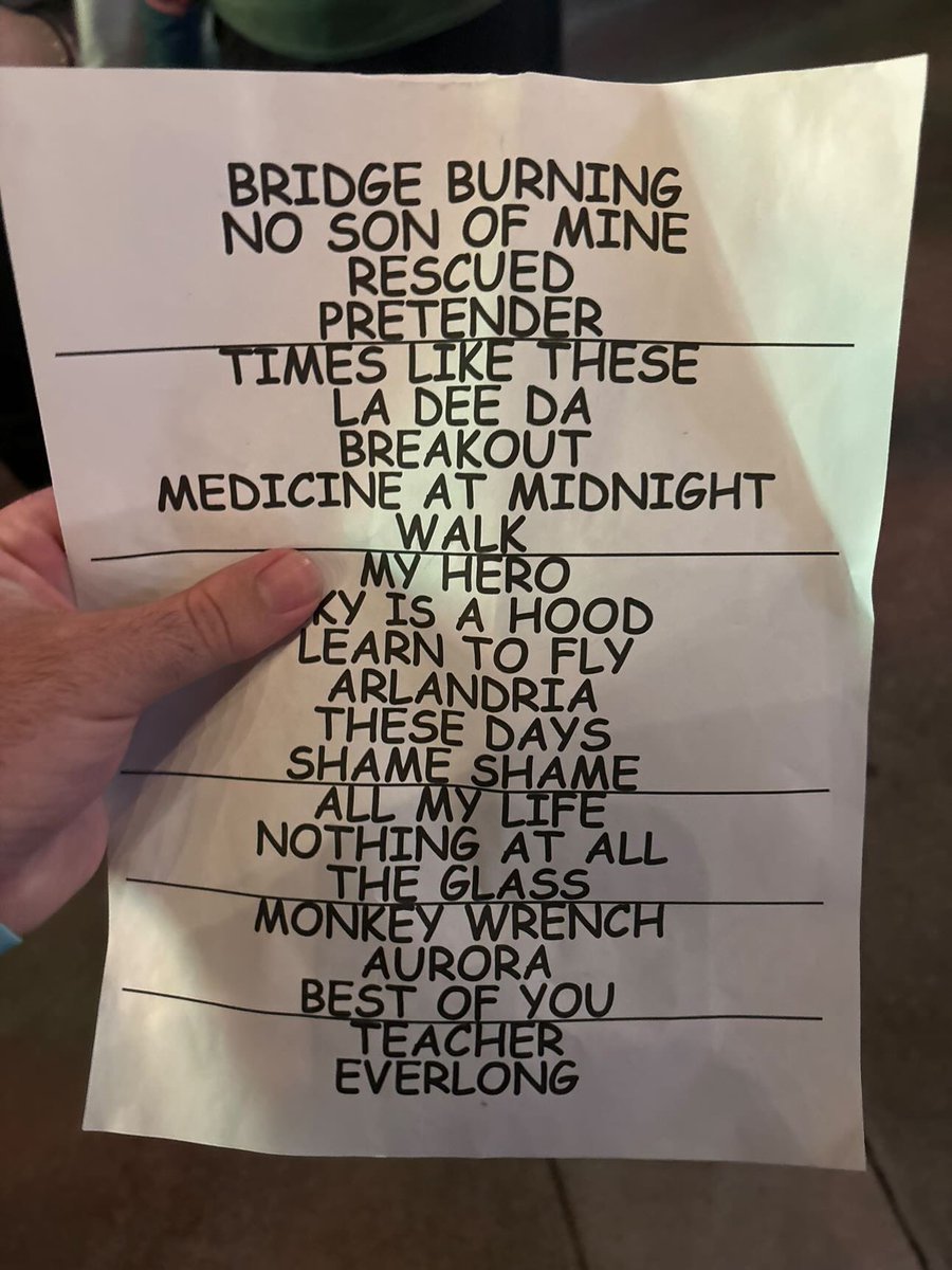 Foo Fighters rocked DALLAS tonight with this setlist! 05/01/24 Dos Equis Pavilion 📷 Leo Durocher
