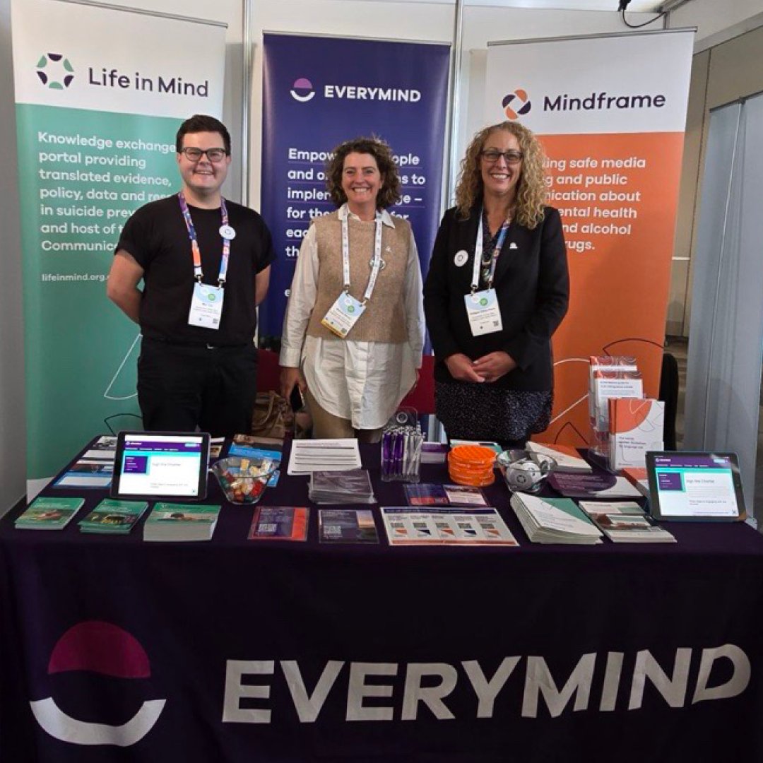 It's the last day of #NSPC24 and if you’re attending the conference and haven’t already dropped by the Everymind booth we invite you to come say hello and learn about our range of programs and latest work in the prevention of mental ill-health and suicide.

You can also sign the