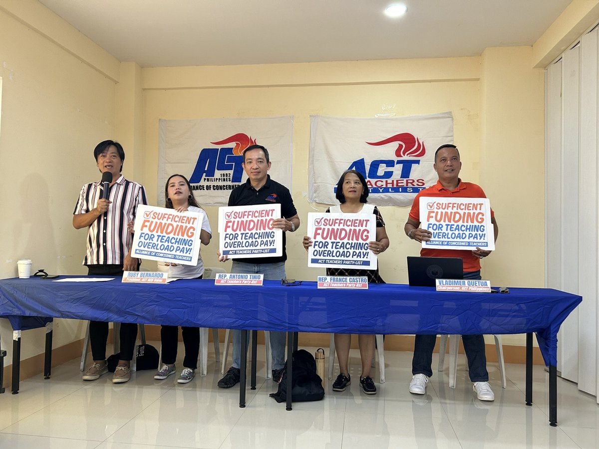 The Alliance of Concerned Teachers (ACT) welcomes DepEd’s issuance of a department order mandating the payment for overload work of teachers. @ABSCBNNews