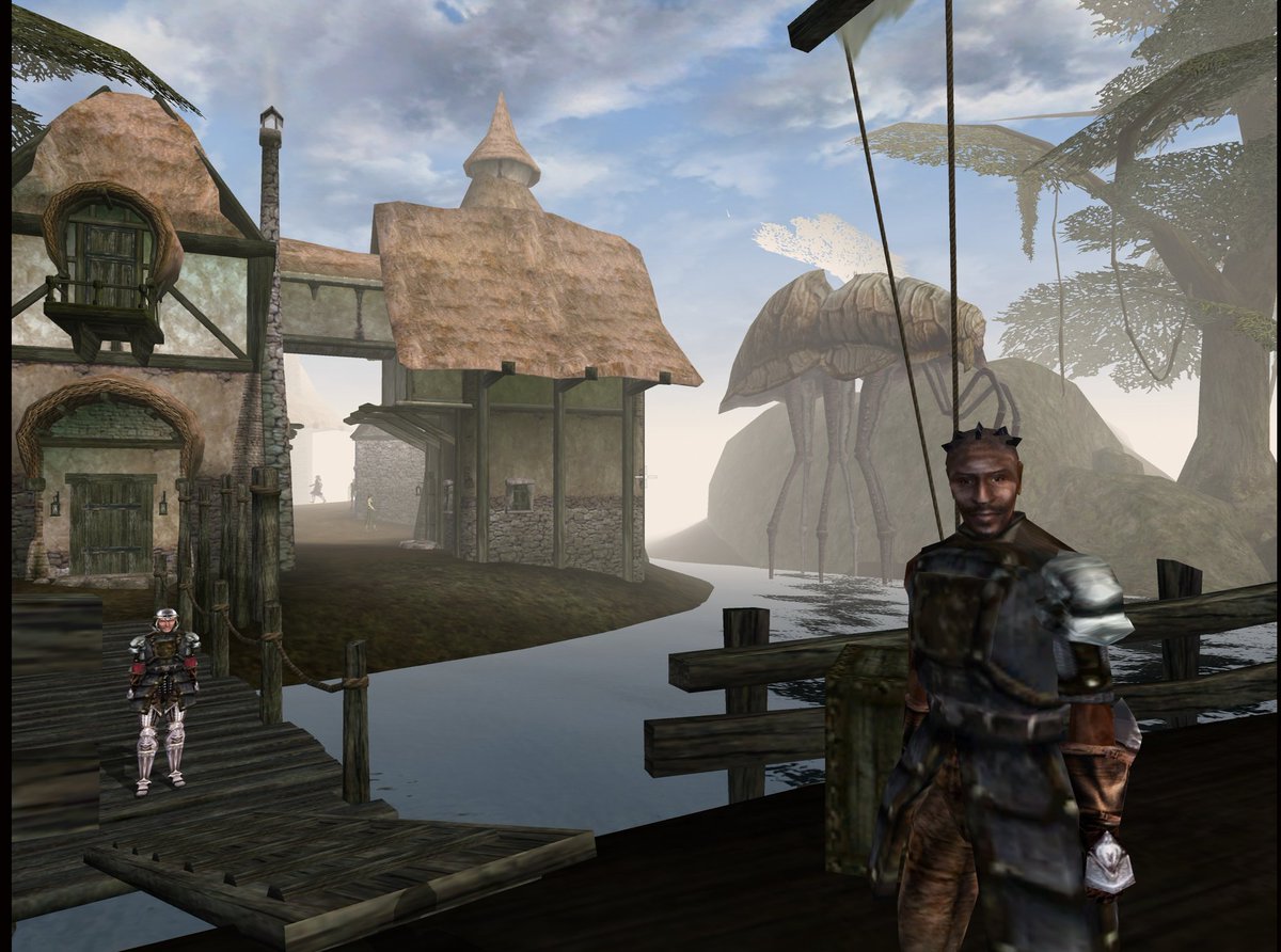 Got nostalgic, booted up Morrowind digitally on Xbox Series X thanks to their tremendous backwards compatibility. 

Remarkable this game is 22 years old and still feels so genuinely fascinating.