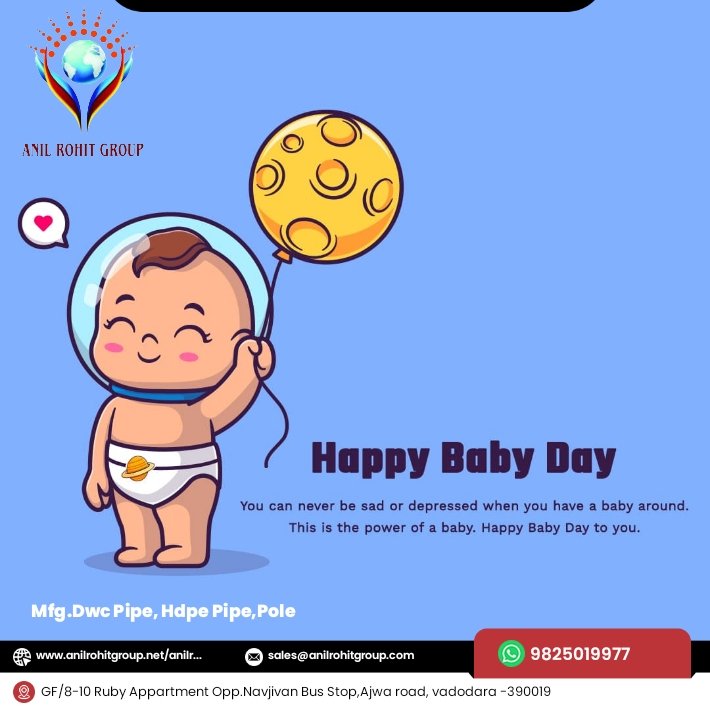 #Baby_Day 
#International_Day_of_Education 
#Anil_Rohit_Group #DWC_Pipe
#HDPE_pipe #PLB_Duct
#HT_LT_Cable #glostercable #Smart_city
#RDSO #highway #Railway_Project #infrastructure #Universal_Cable #fiberoptic #importexport  #NationalHighwayAuthorityofIndia