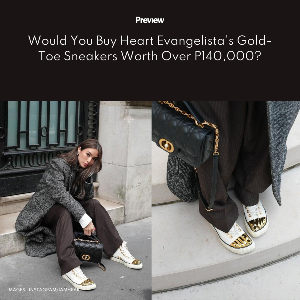 #HeartEvangelista was definitely stepping out in style!

Get a closer look at her avant-garde sneakers here: bit.ly/4aVQNBh