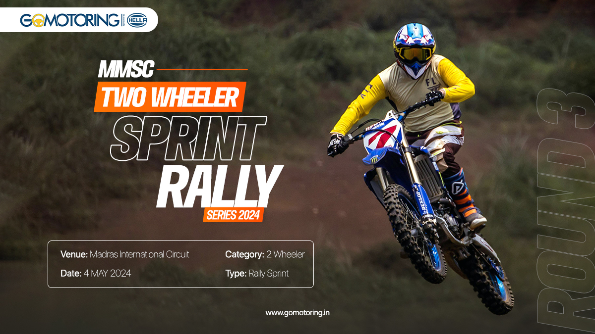 Rev up your engines! Round 3 of the MMSC Two Wheeler Sprint Rally Series 2024 is coming to the iconic #MadrasInternationalCircuit on 4th May 2024. Don't miss the thrill of high-speed action as riders compete in the Rally Sprint category. See you at the track! 🏍️🏁