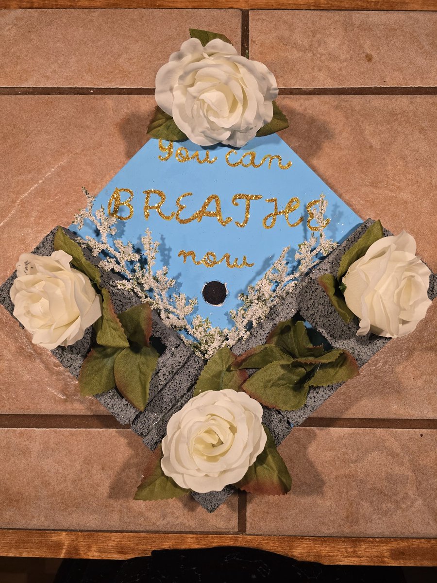 I finished my cap for undergrad commencement! Inspired by Cinderblock Garden