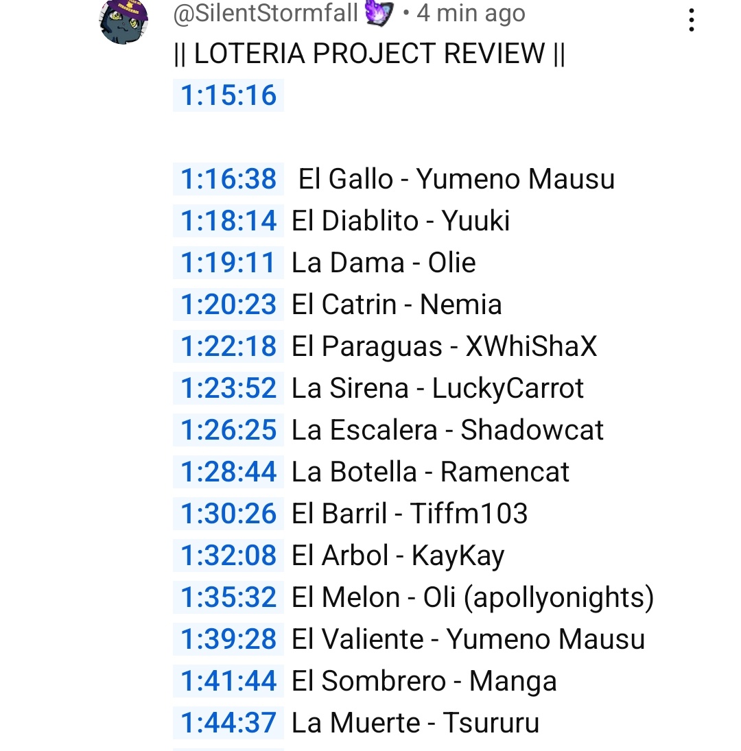 Yo Hakkitos! Timestamped the After Party VOD! The Loteria Review section has been timestamped separately per card too~

youtube.com/live/JfAU2Ruz0…

#Hakkast