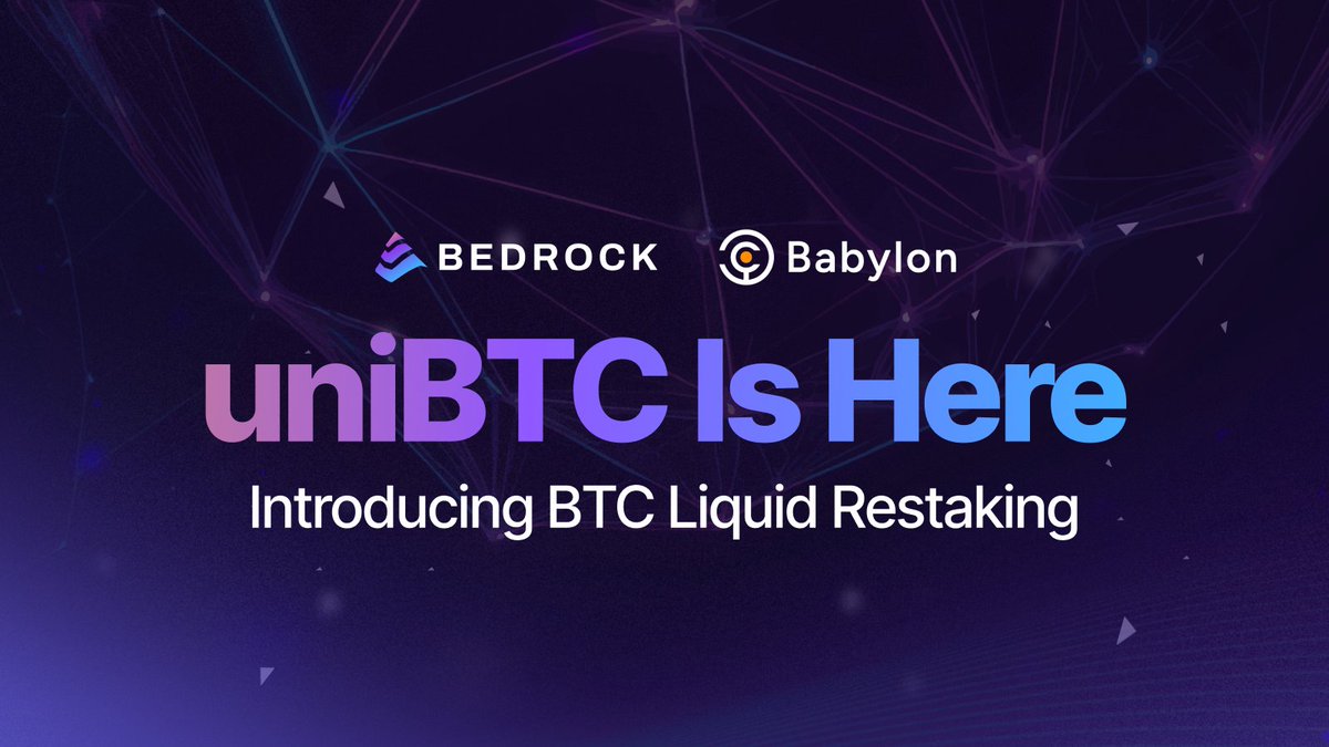 We can finally announce it: uniBTC has arrived 🚀🌕 For the first time in crypto history, $BTC holders can now enjoy restaking rewards and earn yield on idle bitcoin holdings. Here are some important details to know. 🧵