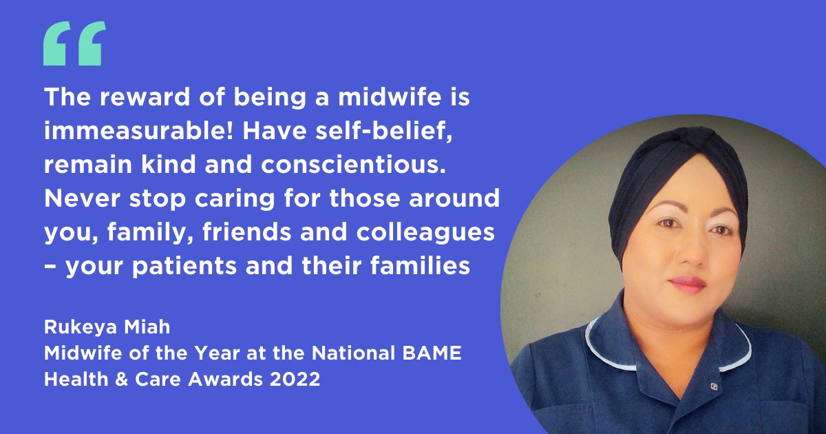 In the lead up to International Day of the Midwife, we’re sharing our favourite newsletter stories 💌

Rukeya Miah, Midwife of the Year at the National BAME Health & Care Awards 2022, talks inclusive leadership 👇

ow.ly/9ikJ50Rtx1w  

#IDM2024