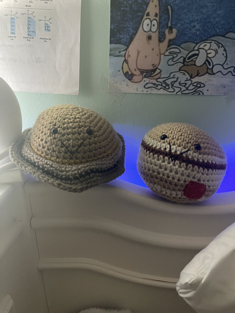 jupiter and saturn! i have the entire solar system crocheted that i got from etsy for my 14th bday. i should show the whole thing sometime