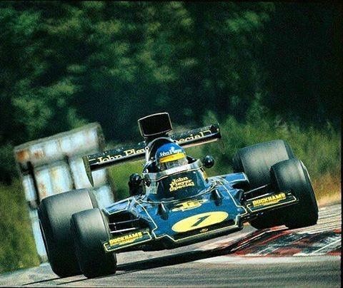 French Grand Prix 1974 Super Swede Ronnie Peterson on his way to victory at Dijon-Prenois. The 80-lap race was won by Ronnie Peterson, driving a Lotus-Ford. Niki Lauda finished second in a Ferrari, having started from pole position, with teammate Clay Regazzoni third. #F1…