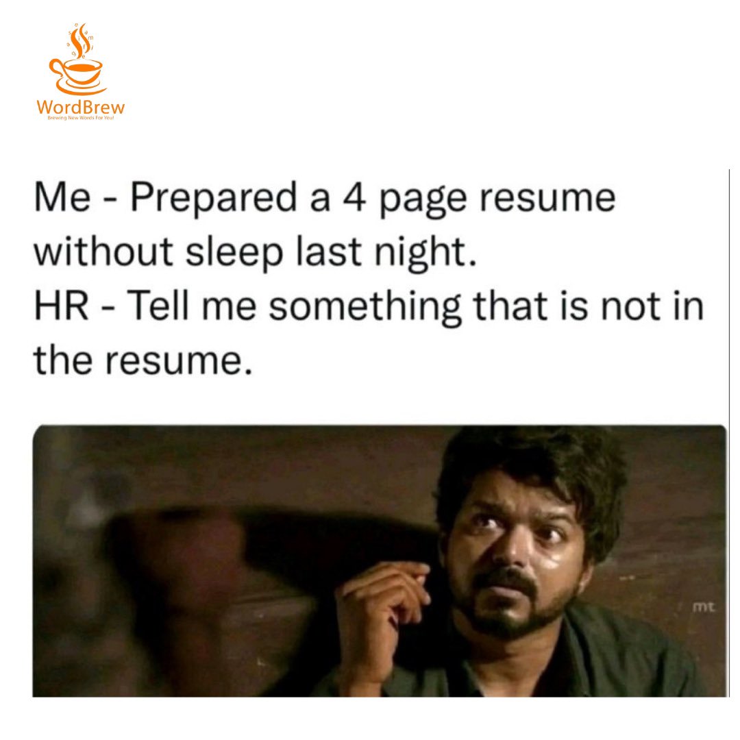 I'm an excellent procrastinator... 😅
.
.
.
#wordbrew_social #InterviewHumor #HRQuestions #HRMemes
#InterviewTips
#JobSearch
#FunnyInterviews
#CareerHumor
#CorporateCulture
#InterviewFail
#JobHunt
#OfficeLife