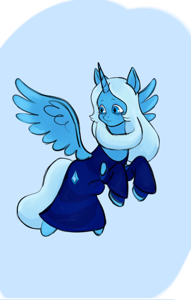 Diamante azul versión pony 

#bluediamond #StevenUniversefanart #mylittlepony