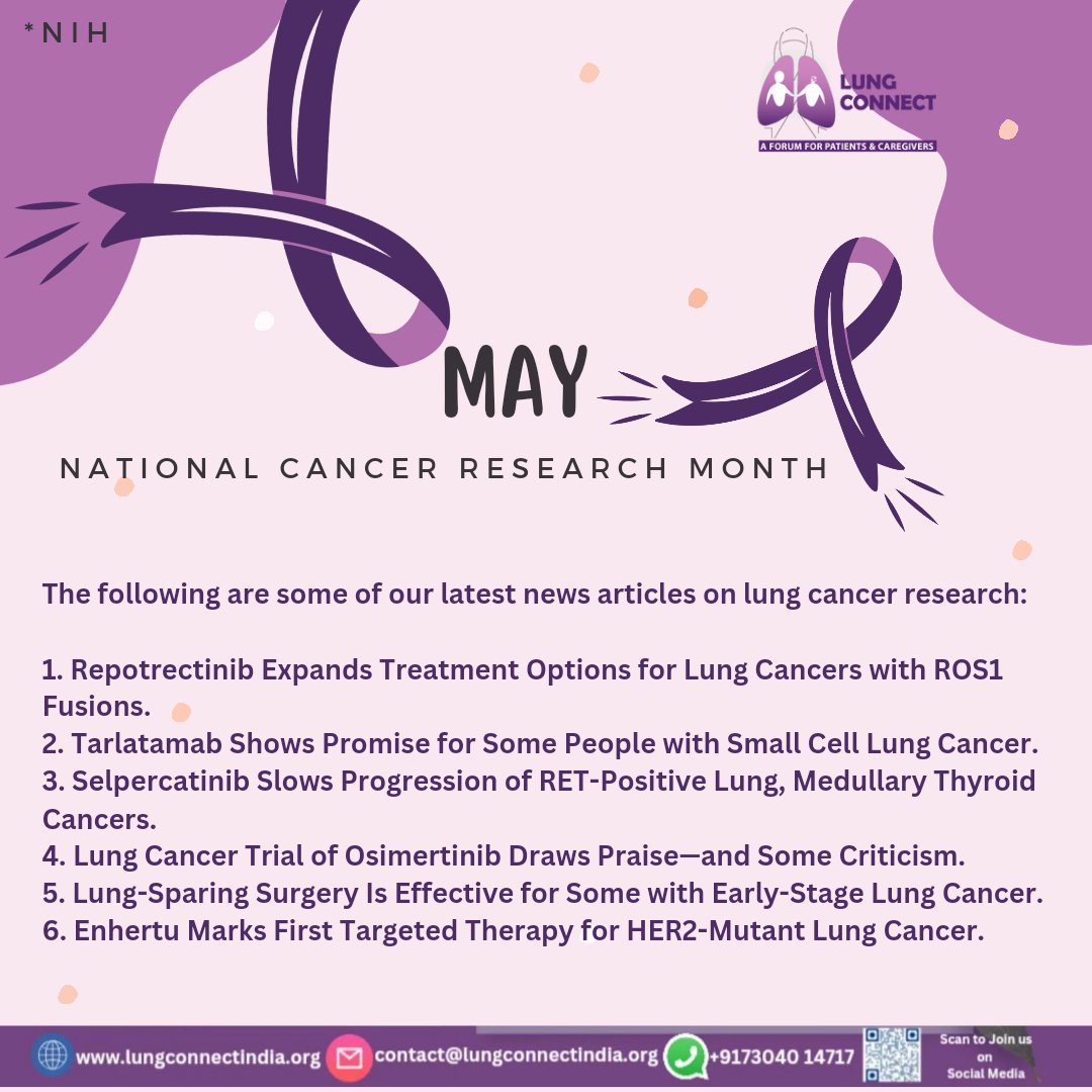 May- National Cancer Research Month. #CloseTheCareGap #cancertreatment #CancerAwarenessMonth #cancersupportcommunity #groundbreakingnews #lungcancerscreening #cancerawareness #Canceresearch #CancerSupport #cancercare #lungcancer #lungdisease