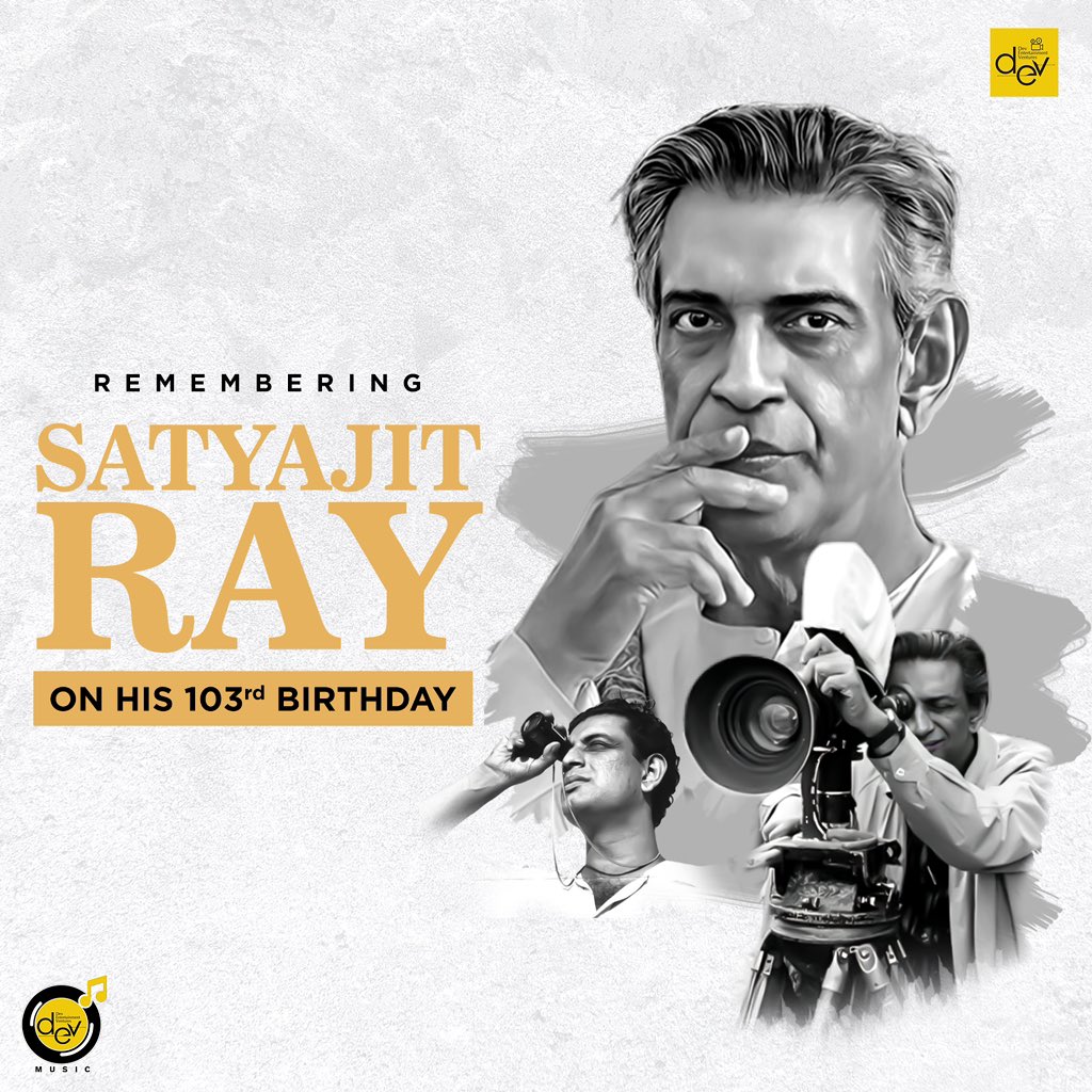 On this day, we remember Satyajit Ray, a master filmmaker whose artistry and vision continue to inspire generations. Happy 103rd birthday to a cinematic genius whose legacy will forever enrich our lives. 🎥🎬 #RememberingSatyajitRay