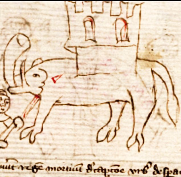 Thursday’s ‘elephant done by a medieval artist that had never seen one’ - 14th century, Lilienfeld, Stiftsbibliothek, 114, f. 35r