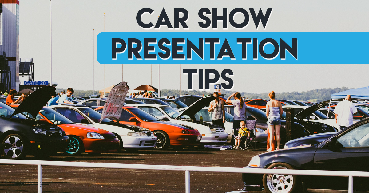 Detail your car like a pro
Bring basic cleaning supplies
Shine those tyres
Bring extra coolant and oil
Park in the shade
Open your windows for a breeze
Bring appropriate props
Display what's under the hood

#CarShow #ShowAndShine #CarPresentationTips #CarEnthusiast