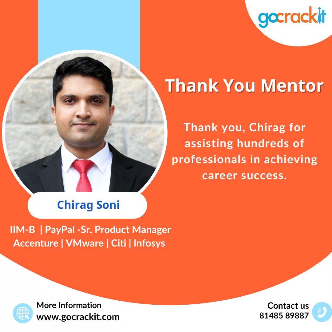 Expressing our heartfelt gratitude to Chirag Soni for his invaluable contributions in helping hundreds of professionals achieve career success. #gratitude #career #mentoring #careerdevelopment #careergrowth #mentees #mentors