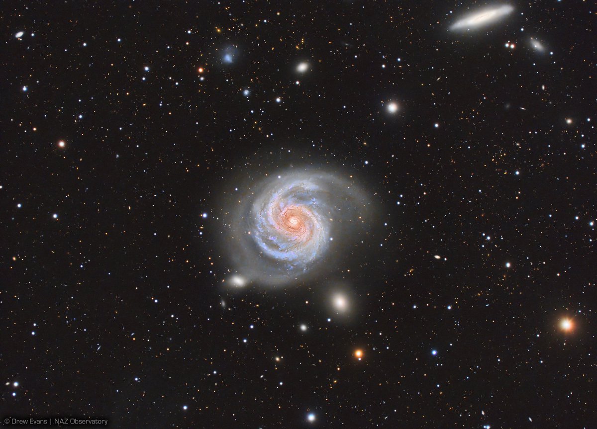 'M100: A Grand Design Spiral Galaxy'
Image Credit & Copyright: Drew Evans 
apod.nasa.gov/apod/ap240502.…
#Astrophotography #astronomy #space